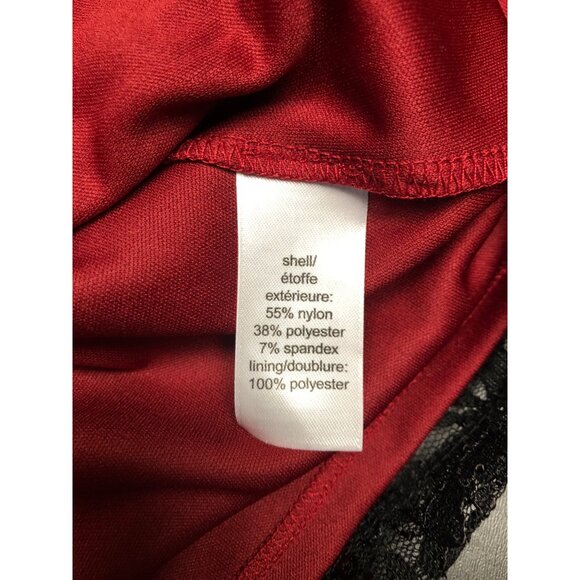 Studio Y Dress Womens Size Small Black Sequin Lace Overlay Red Lining Short NEW - Picture 5 of 8